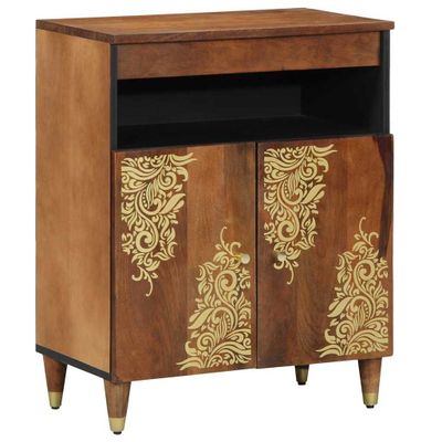 vidaXL Servírovacia skriňa Hnedá 60 x 33 x 75 cm Masívne mango drevo