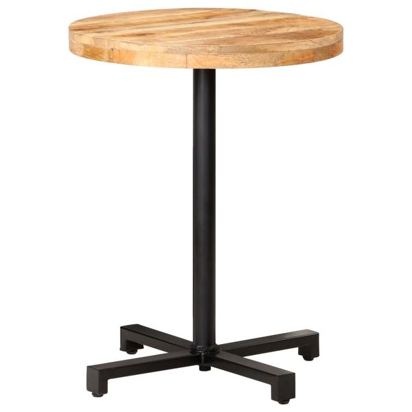 vidaXL Bistro stolík okrúhly Ø60x75 cm surové mangovníkové drevo