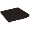 vidaXL Stolová doska tmavohnedá 60x60x(2-6) cm ošetrený dubový masív
