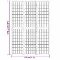 vidaXL Skladací paraván s 3 panelmi japonský štýl 120x170 cm čierny