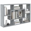vidaXL Nástenná polica sivý dub sonoma 85x16x52,5 cm spracované drevo