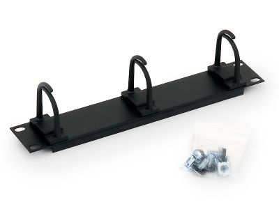 10'' vyväzovací panel čierny 1U 3x plast
