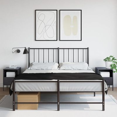vidaXL Nočné stolíky 2 ks antracitové 36x39x50,5 cm oceľ