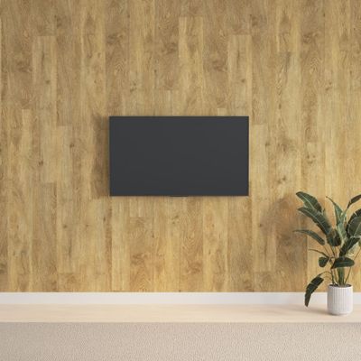 vidaXL Nástenné panely vzhľad dreva hnedé PVC 2,06 m²