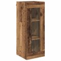 vidaXL Highboard Staré drevo 34,5 x 34 x 180 cm Kompozitné drevo