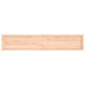vidaXL Nástenná polica 200x40x(2-6) cm neošetrený dubový masív