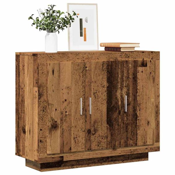 vidaXL Komoda staré drevo 92x35x75 cm kompozitné drevo