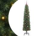 vidaXL Umelý vianočný stromček Zelená 240 cm PVC, oceľ a plast