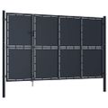 vidaXL Záhradná brána z ocele 350x150 cm antracitová