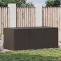 vidaXL Záhradný úložný box hnedý 180x90x70 cm polyratanový