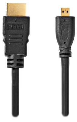 Nedis CVGB34700BK20 - Kabel High Speed HDMI s Ethernetom | HDMI Konektor - HDMI Micro Konektor | 2 m | Čierna farba Kabel, High Speed, s ethernetom, zástrčka HDMI, zástrčka micro HDMI, 2m, čierny