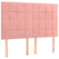 vidaXL Posteľný rám boxsping s matracom ružový 140x200 cm zamat