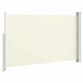 vidaXL Zaťahovacia bočná markíza na terasu 180x314 cm, krémová
