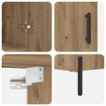 vidaXL Highboard Remeselný dub 69,5 x 34 x 180 cm Kompozitné drevo