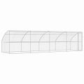 vidaXL Psí kennel 4 ks Strieborná 8 x 2 x 2 m Pozinkovaná oceľ