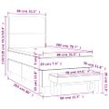 vidaXL Posteľný rám boxsping s matracom tmavomodrý 80x200 cm zamat