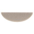 vidaXL Schodové rohože 15 ks 56x17x3 cm strieborné polkruhové