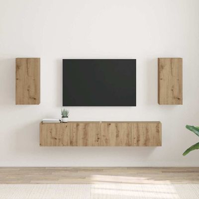 vidaXL TV nástenná skriňa 2 pcs Remeselnícky dub 30 x 31 x 60 cm