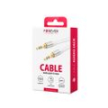 Forever audio kábel jack 3,5 mm - jack 3,5 mm 1,0 m biely