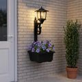 vidaXL Stĺpová lampa s kvetináčom Čierna 29 x 28 x 74 cm ABS a PP