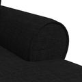 vidaXL Pufa s sukňou 3 ks Čierny látka 91 x 157 x 91 cm