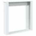 vidaXL Obloženie krbu biele 100x20x100 cm kompozitné drevo