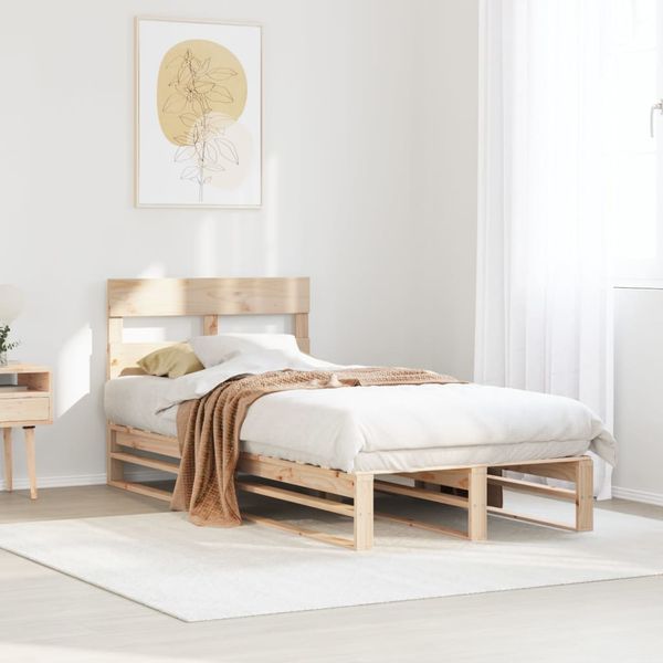 vidaXL Posteľ bez matraca 75x190 cm masívna borovica