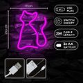 Neon LED Light CAT pink Bat + USB FLNE04 Forever Light
