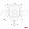 LED pracovné svetlo 12 LED (2 funkcie)- AWL08 AMiO-02422