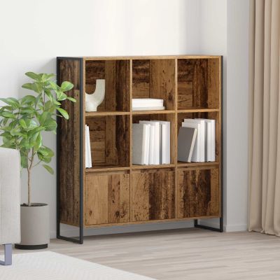 vidaXL Knižnica 2 pcs Staré drevo 99,5 x 30 x 108 cm Kompozitné drevo