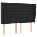 vidaXL Čelo postele so záhybmi čierne 147x23x118/128 cm umelá koža