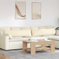 vidaXL Vankúše na pohovku 2 pcs Krémová 145 x 40 cm Kordúrová tkanina