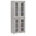 vidaXL Vysoká skrinka sivý dub sonoma 69,5x34x180 cm spracované drevo
