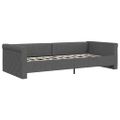 vidaXL Pohovka s matracom a USB tmavosivá látková 90x200 cm