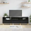 vidaXL TV skrinka 150 x 30 x 45 cm Čierny dub Kompozitné drevo