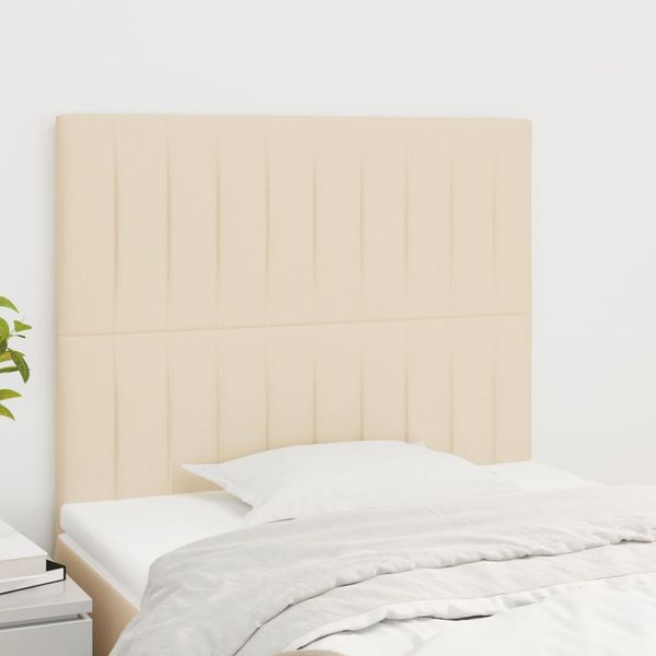 vidaXL Čelo postele krémové 90x5x118/128 cm látkové