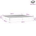 vidaXL Rám postele bez matraca tmavomodrý 200x200 cm zamat