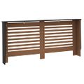 vidaXL Kryt na radiátor, čierny 172x19x81,5 cm, MDF