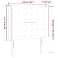 vidaXL Čelo postele so záhybmi krémové 93x16x118/128 cm látka