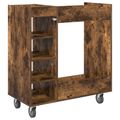 vidaXL Golfová skriňa s kolesom Dymová dub 90 x 45 x 98 cm
