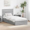 vidaXL Úložná posteľ Sivý Sonoma 75 x 190 cm Kompozitné drevo