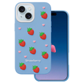 Púzdro Strawberry pre iPhone 13 / 14 / 15 6,1" modrá