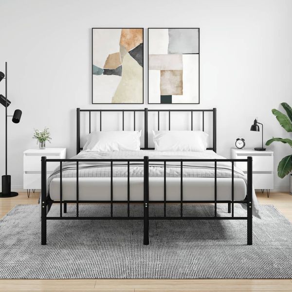 vidaXL Nočné stolíky 2 ks biele 40x35x50 cm kompozitné drevo