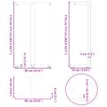 vidaXL Nohy barového stola v tvare T, 2 ks, čierne, 60x35x(110-111) cm, oceľové