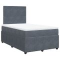vidaXL Boxspring posteľ s matracom, tmavosivá 120x190 cm, zamat