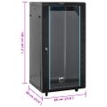 vidaXL 15U Nástenná serverová skriňa 19" IP20 čierna 60x60x120 cm
