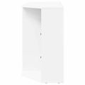 vidaXL Rohový LED TV kabinet 100x40x68cm Biela Kompozitné drevo