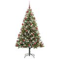 vidaXL Umelý vianočný stromček s umelým snehom 300 LED Teplá biela
