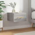 vidaXL Nástenný nočný stolík sivý dub sonoma 35x35x20 cm