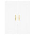 vidaXL Vysoká skrinka biela 69,5x34x180 cm spracované drevo